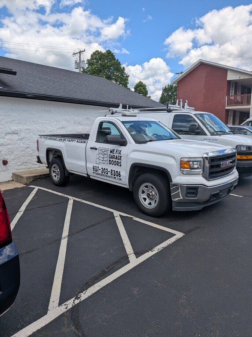 We Fix Garage Doors GMC service truck in Dayton